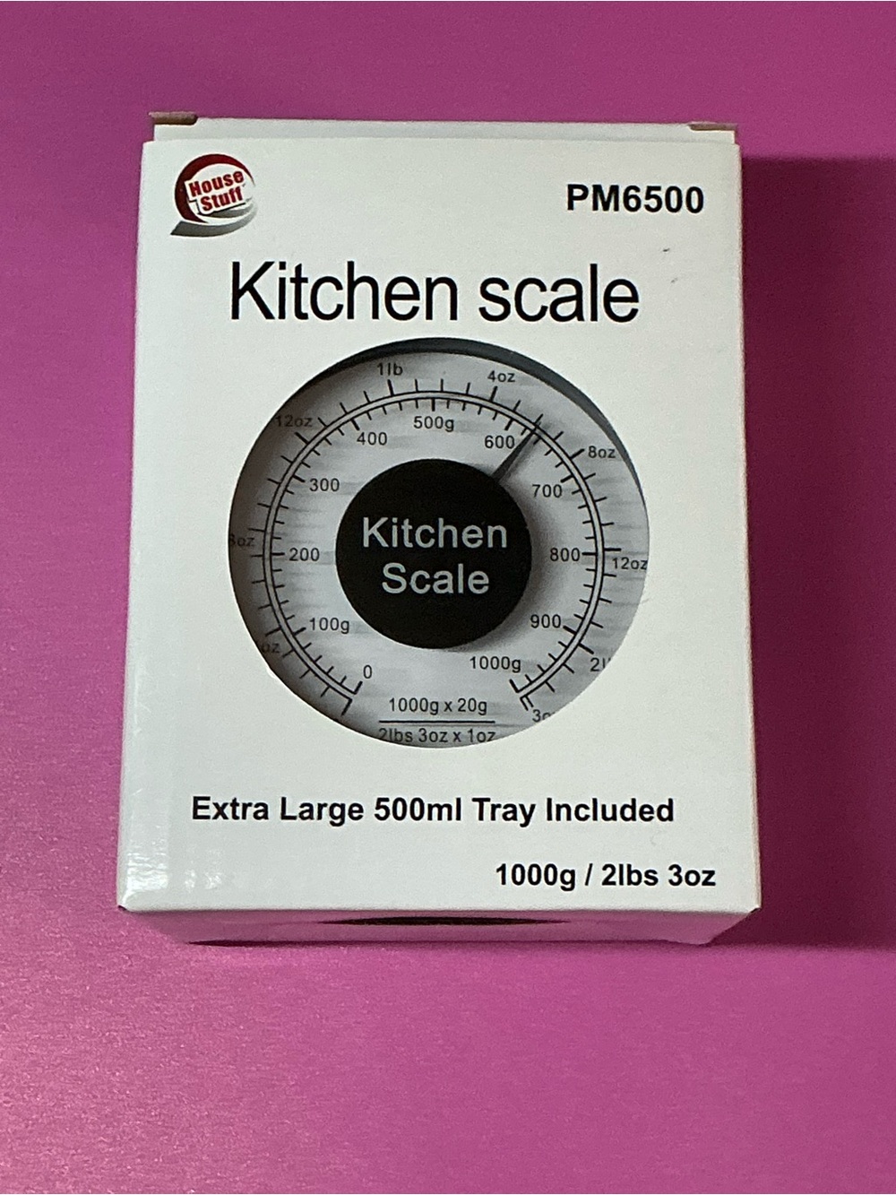 PM6500 Translucent Dark Grey Kitchen Scale from House Stuff 500ml Tray